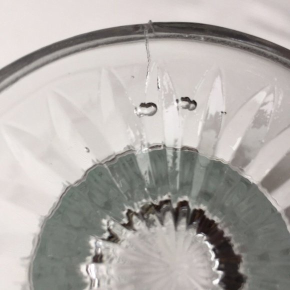 Vintage Footed Crystal Clear Cut Glass Bud Vase Oval Leaf Fern Pattern Frosted - Picture 7 of 12